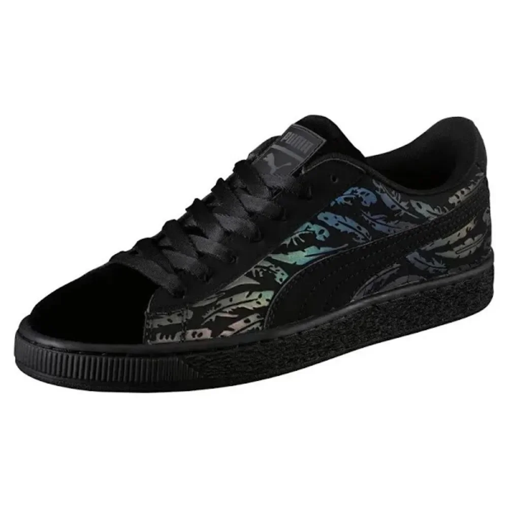 Puma Women's Basket Swan Suede Shoes Sneakers in Black Size 8.5